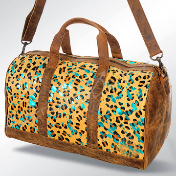 American Darling Duffel Hair On Genuine Leather Western Women Bag | Handbag Duffle Weekend Travel Bags for